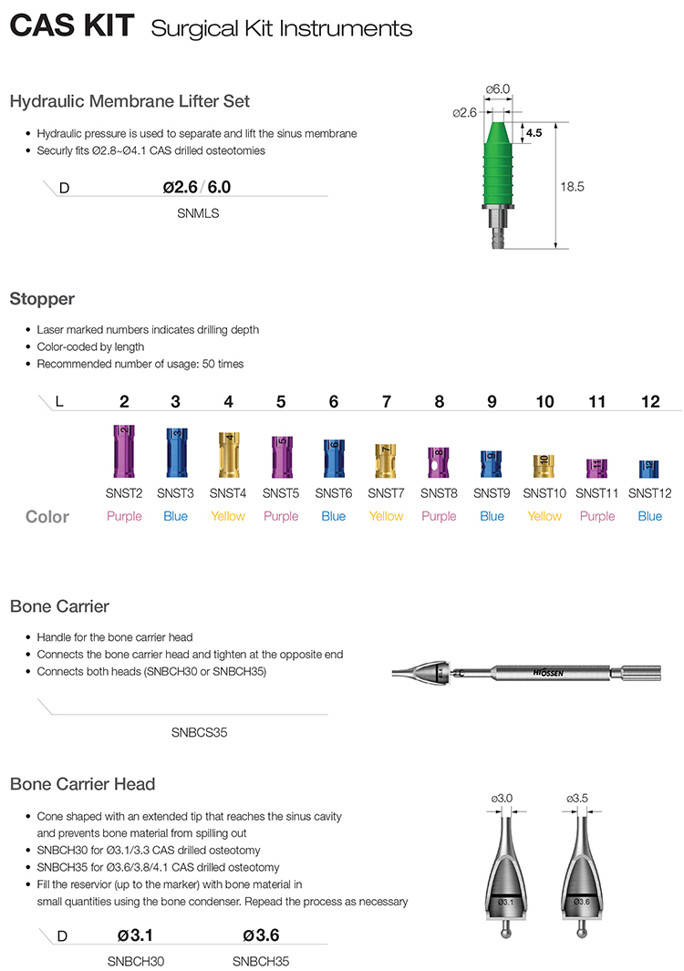 CAS Crestal Approach Sinus KIT